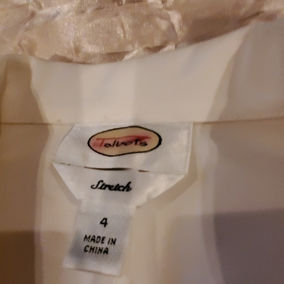 Talbot White Formal Top with Rhinestone  4 - Picture 4 of 7